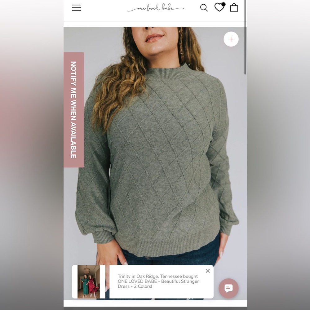 Gray Diamond Pattern Sweater